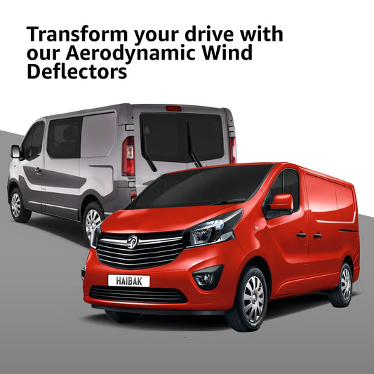 Vauxhall Vivaro Platform Van MK2 2003-2016 2 Door 2PC HAIBAK® Tinted Wind Deflectors