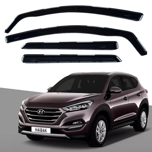 Hyundai Tucson MK3 2015-2020 5 Door SUV 4PC HAIBAK® Tinted Wind Deflectors