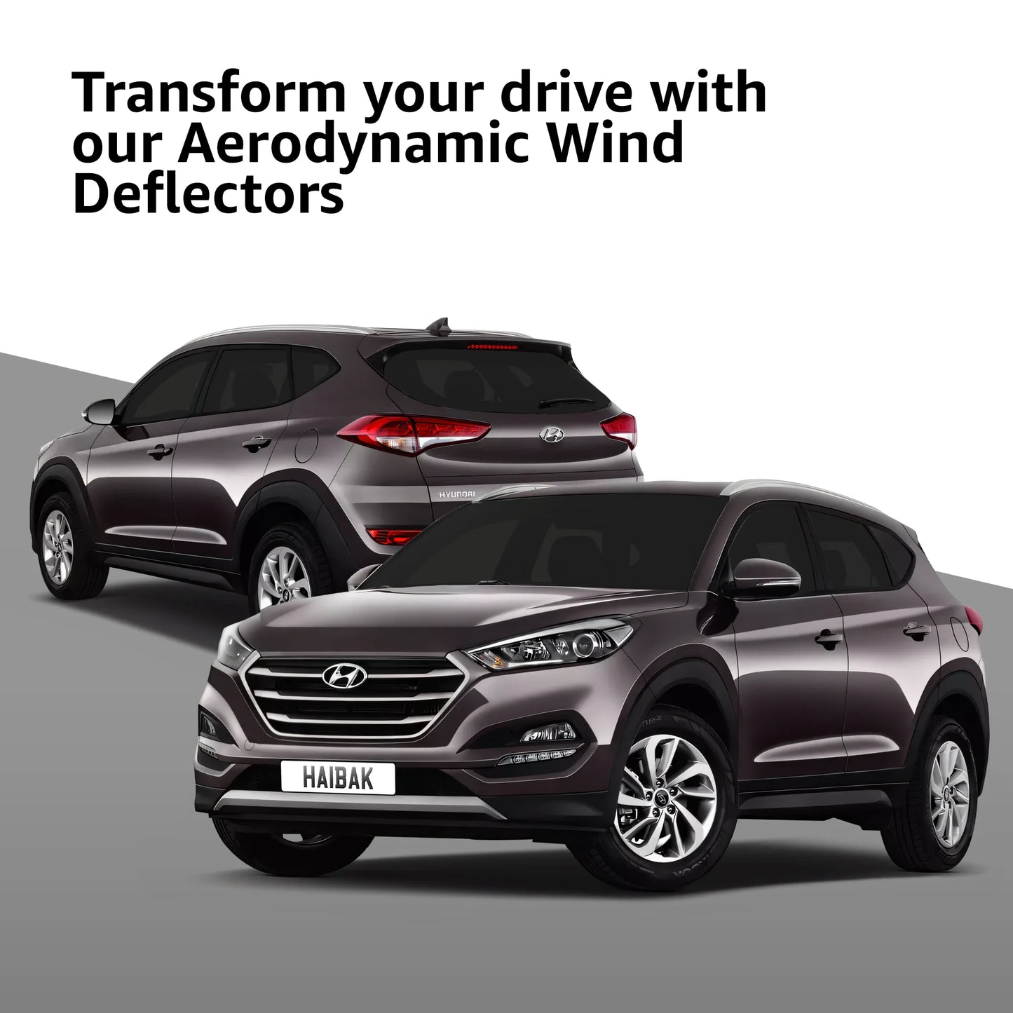 Hyundai Tucson MK3 2015-2020 5 Door SUV 4PC HAIBAK® Tinted Wind Deflectors