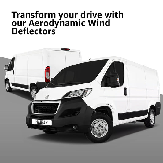 Peugeot Boxer Van 2006 Onwards 2 Door 2PC HAIBAK® Tinted Wind Deflectors