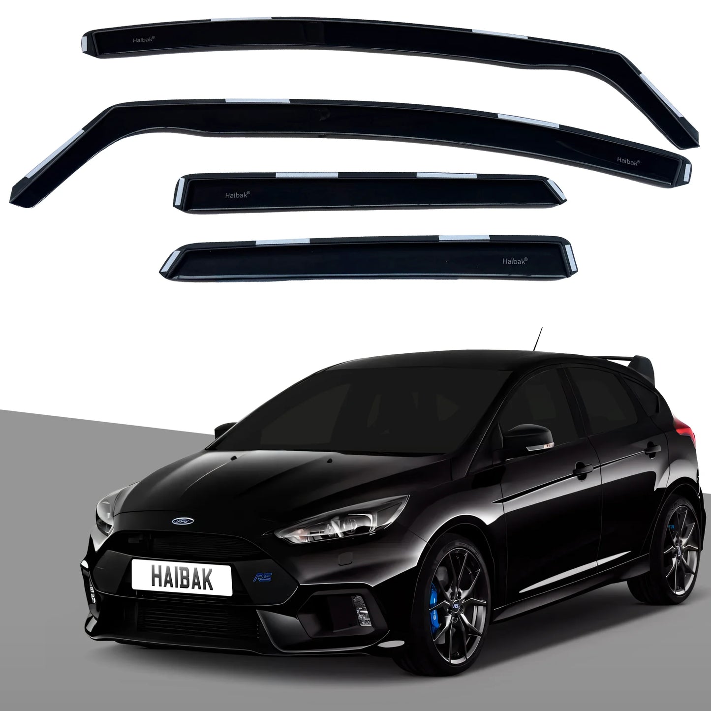 Ford Focus MK3 2011-2018 5 Door Hatchback 4PC HAIBAK® Tinted Wind Deflectors
