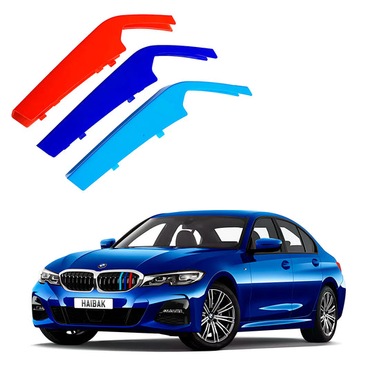 BMW 3 Series 2019 Onwards 7 Beams Front Grille Tri Colour Insert Stripes