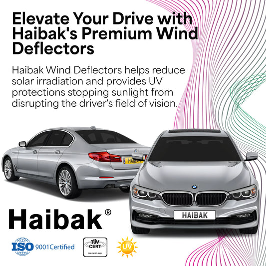 BMW 5 Series G30 2017 Onwards 5 Door Saloon 4PC HAIBAK® Tinted Wind Deflectors