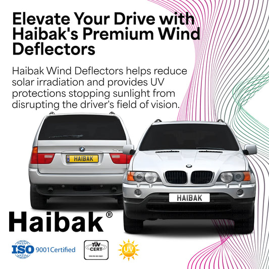 BMW X5 Series E53 2000-2006 5 Door crossover SUV 4PC HAIBAK® Tinted Wind Deflectors