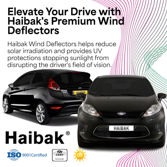 Ford Fiesta MK6 2008-2017 3 Door Hatchback 2PC HAIBAK® Tinted Wind Deflectors