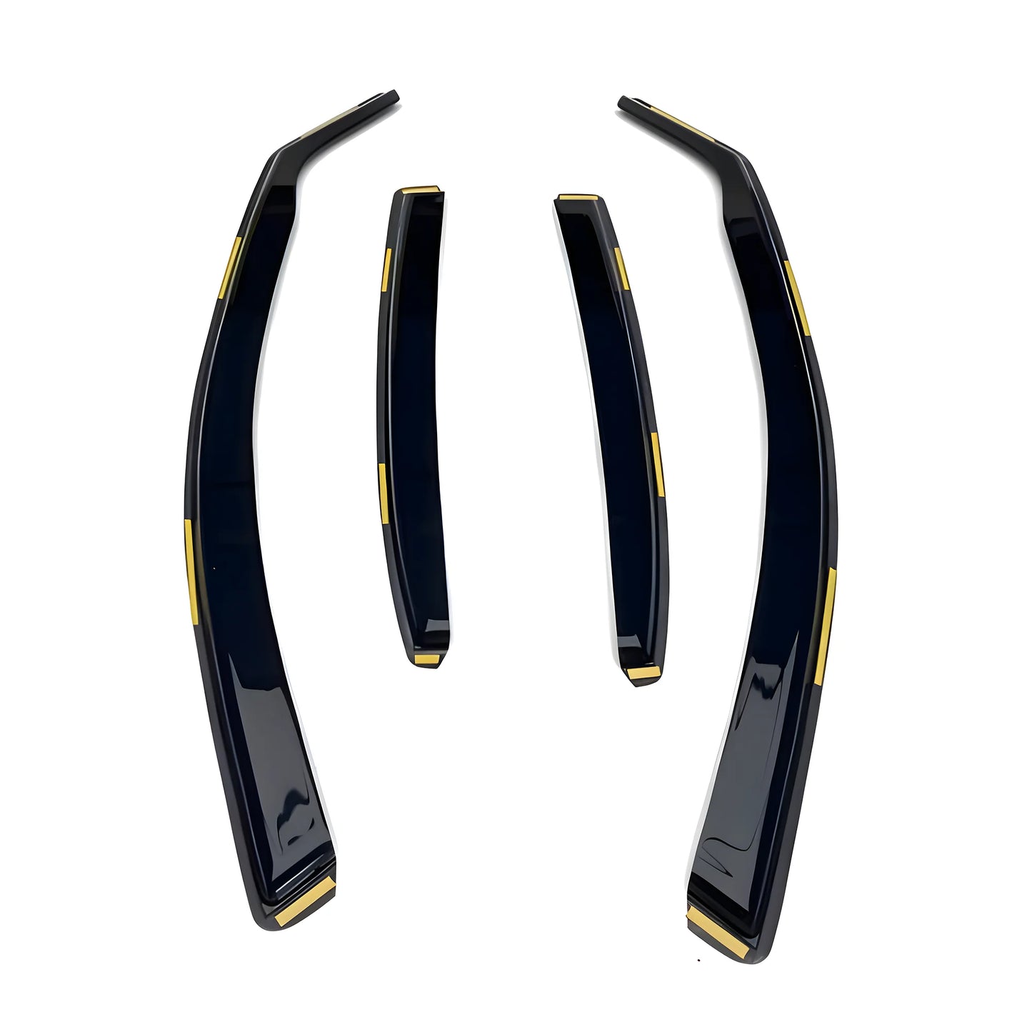 Haibak Wind Deflectors Set Compatible With Skoda Octavia MK3 2013-2019 4 Door 4PC Tinted in Channel Fitment