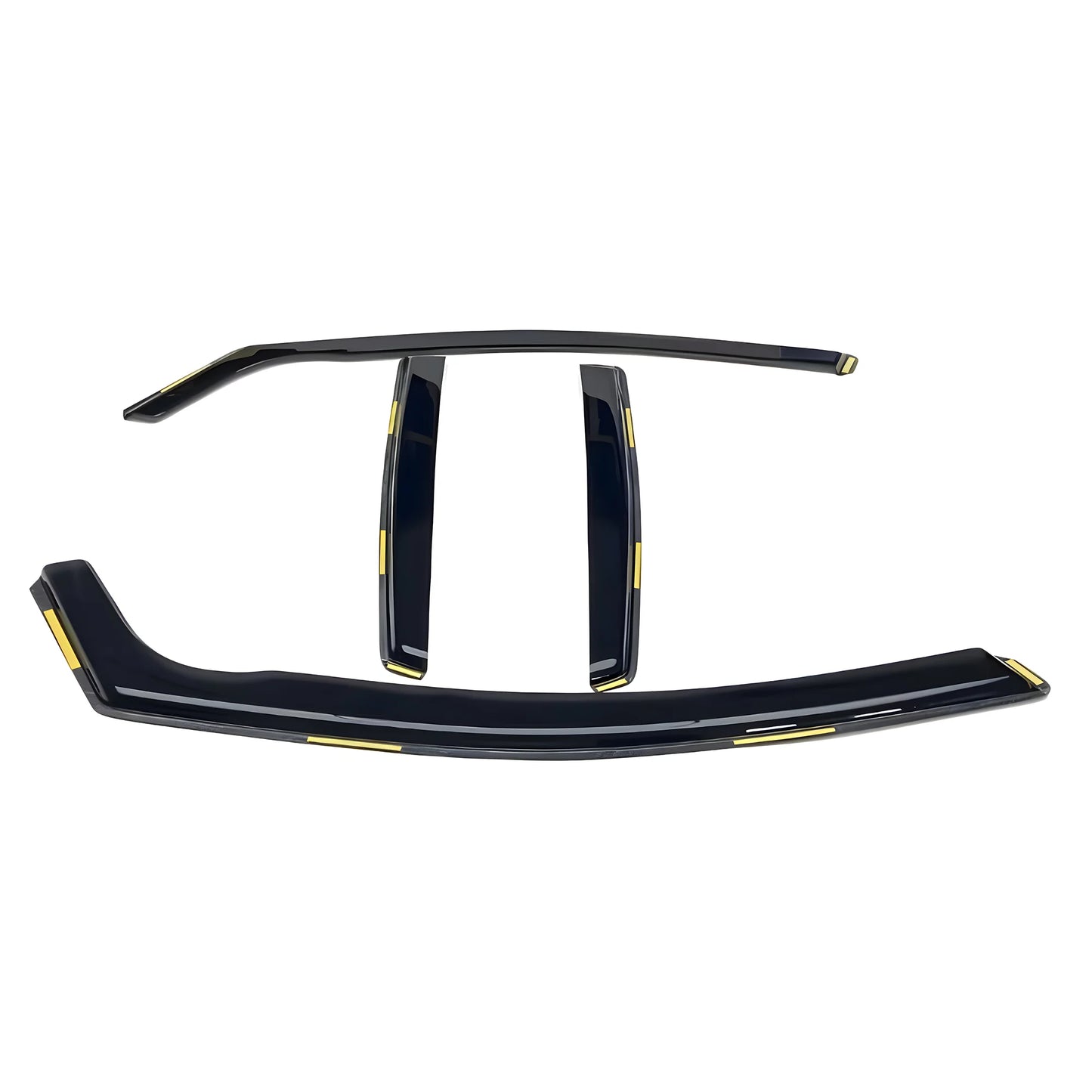 Haibak Wind Deflectors Set Compatible With VW Polo MK5 2009-2017 5 Door Hatchback 4PC Tinted in Channel Fitment