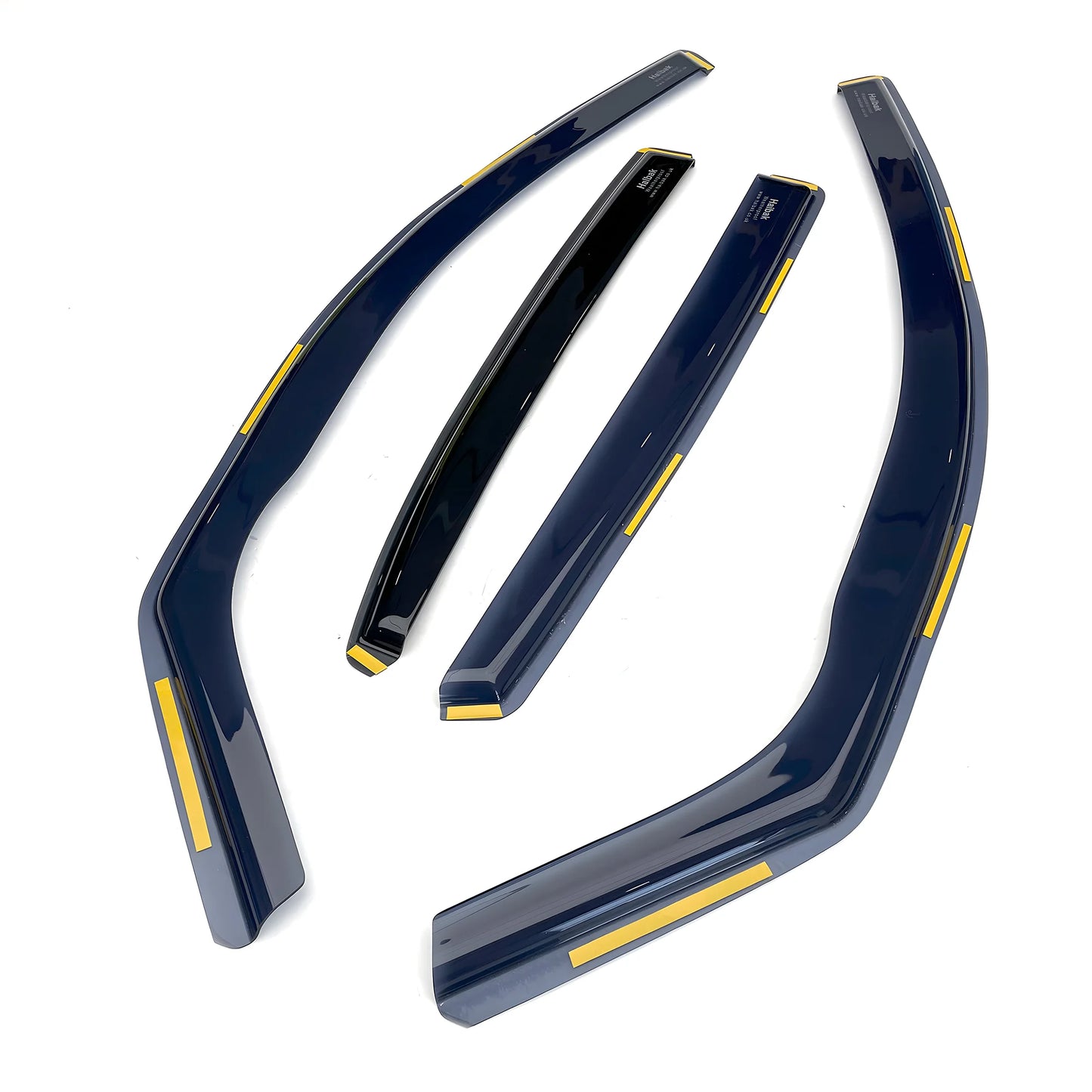 Haibak Wind Deflectors Set Compatible With Audi Q5 MK1 2008-2017 5 Door Compact SUV 4PC Tinted in Channel Fitment