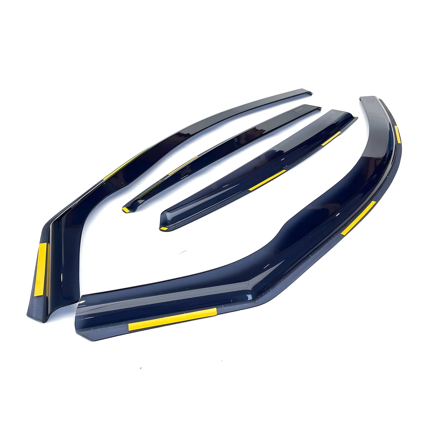 Haibak Wind Deflectors Set Compatible With BMW 3 Series E90 2005-2012 5 Door Saloon 4PC Tinted in Channel Fitment