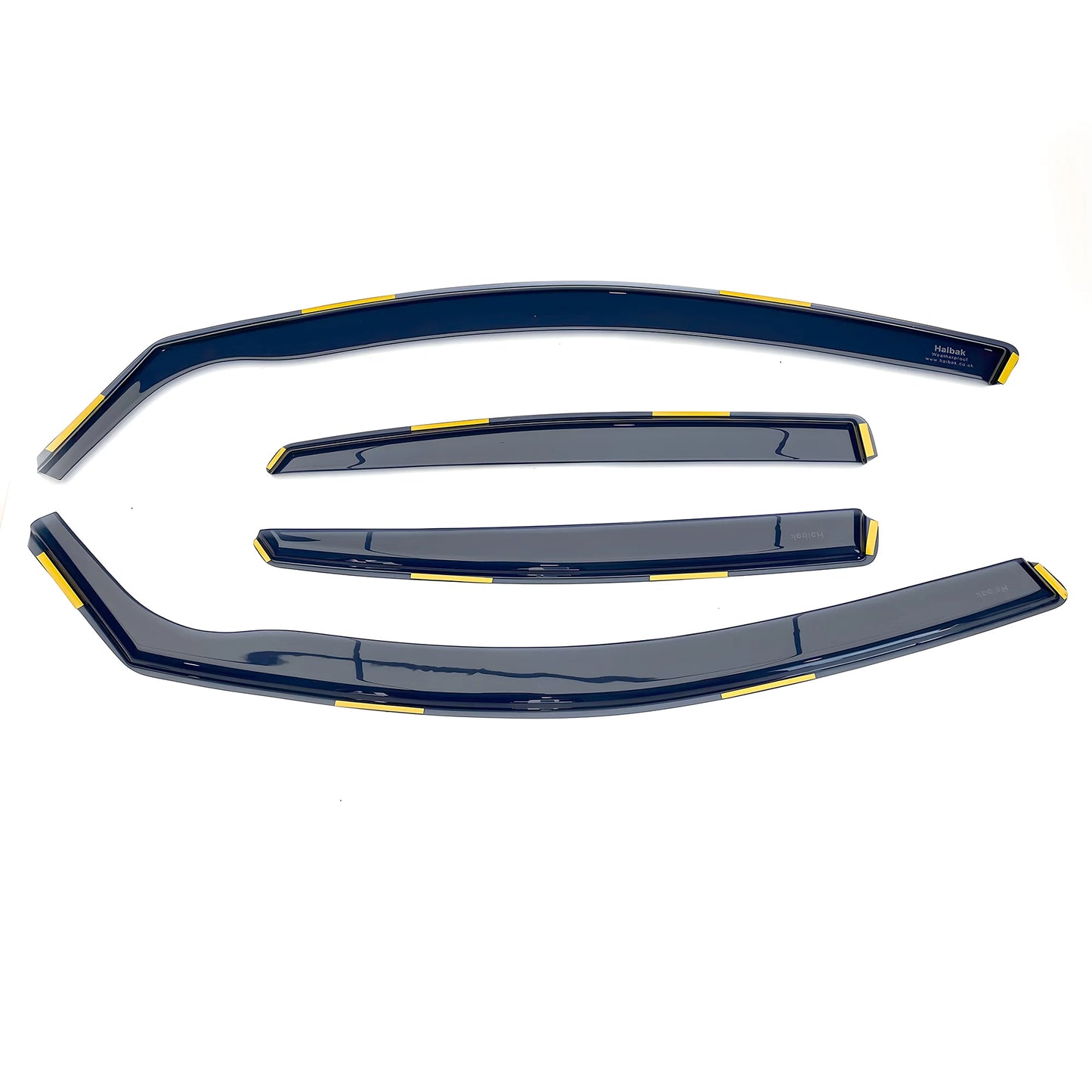 Haibak Wind Deflectors Set Compatible With Audi A6 C7 Saloon 2011-2018 4 Doors 4PC Tinted in Channel Fitment
