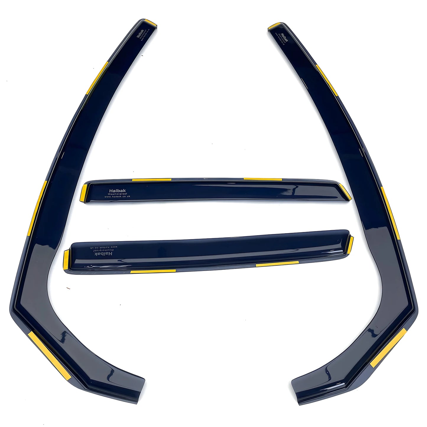 Haibak Wind Deflectors Set Compatible With Vauxhall Astra J MK6 2009-2016 5 Door Hatchback 4PC Tinted in Channel Fitment