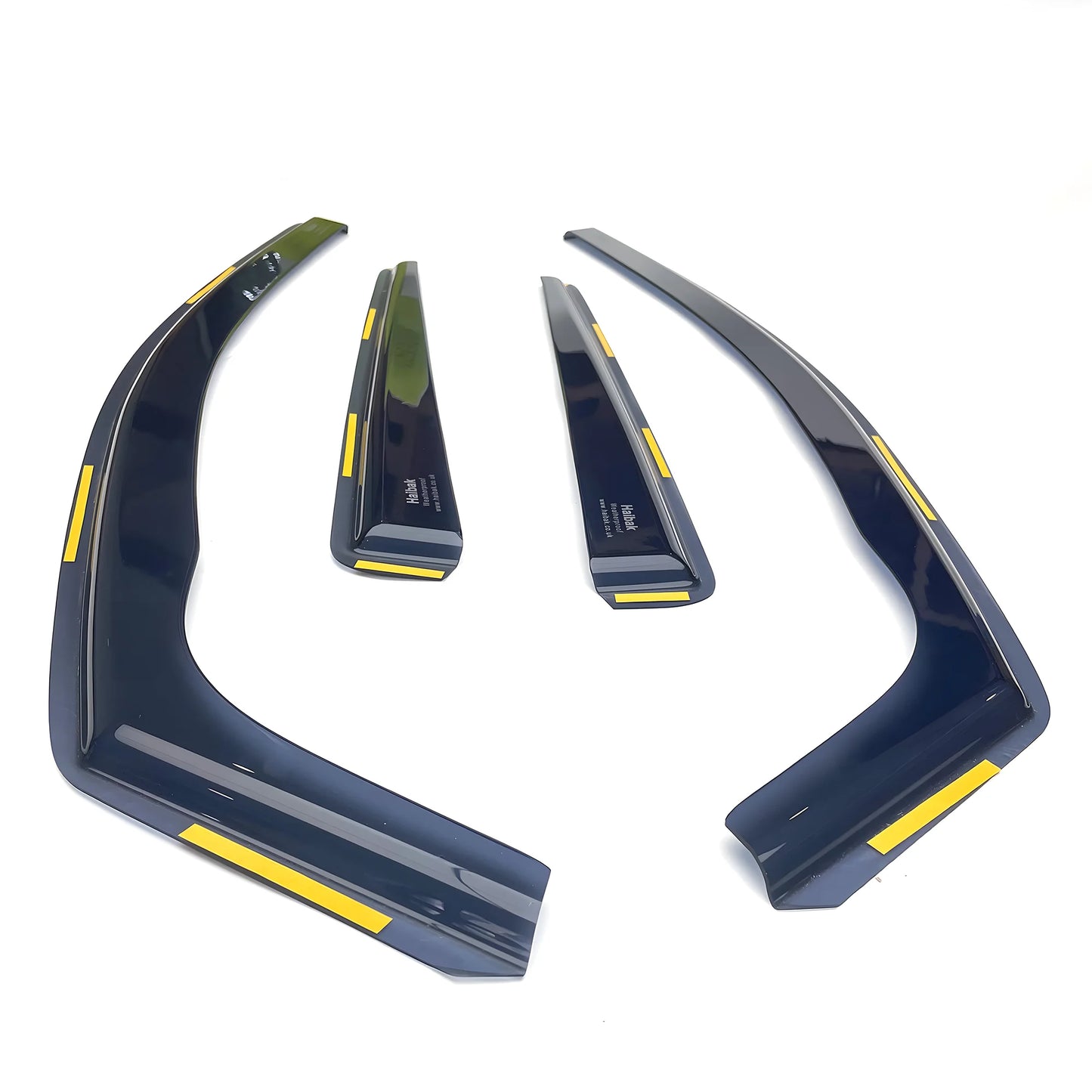 Haibak Wind Deflectors Set Compatible With Nissan Qashqai 2007-2013 5 Door Compact SUV 4PC Tinted in Channel Fitment