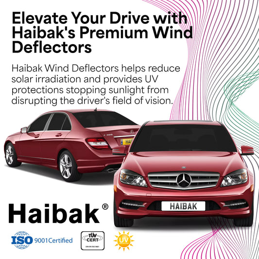 Mercedes Benz C Class W204 2007-2014 3 Door 2PC HAIBAK® Tinted Wind Deflectors