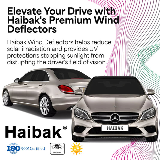 Mercedes Benz CClass W205 2015 Onwards 4 Door Saloon 4PC HAIBAK® Tinted Wind Deflectors