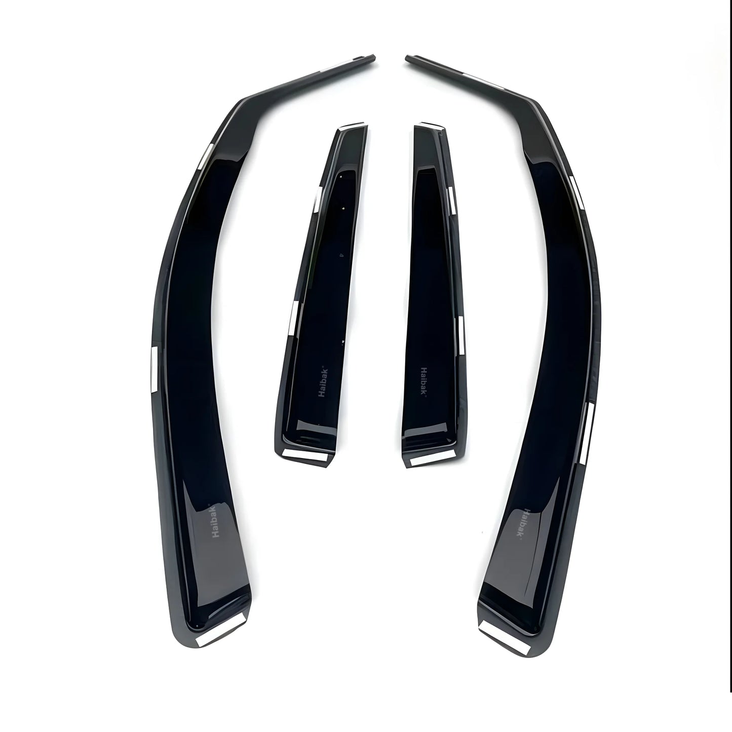 Haibak Wind Deflectors Set Compatible With Renault Clio V 2019 Onwards 5 Door Hatchback 4PC Tinted in Channel Fitment