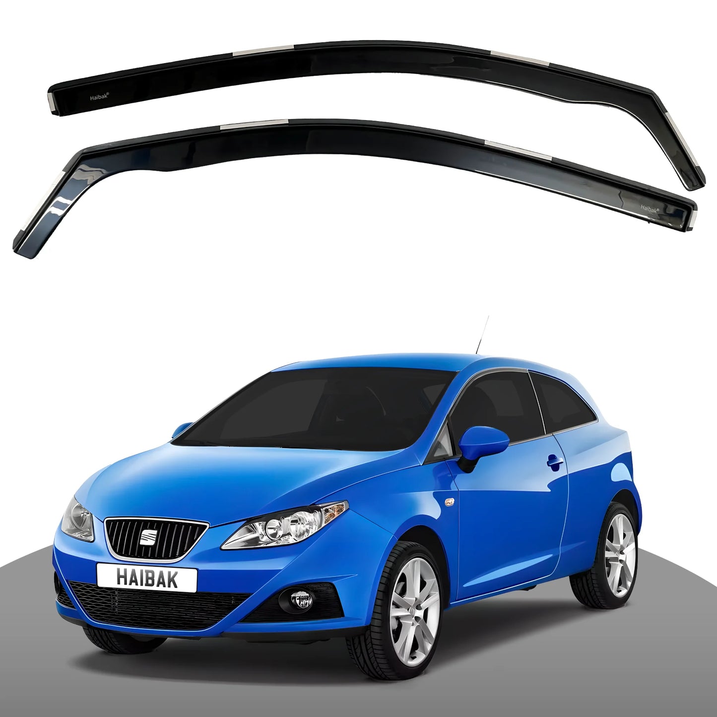 Seat Ibiza MK4 6J 2009-2017 5 Door Hatchback 4PC HAIBAK® Tinted Wind Deflectors