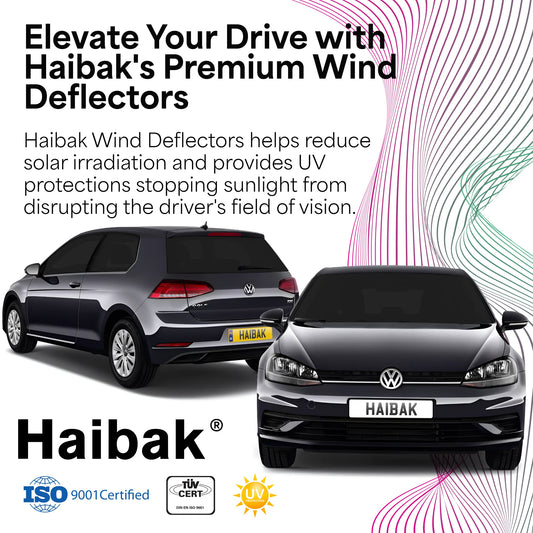 VW Golf MK7 2013-2019 3 Door Hatchback 4PC HAIBAK® Tinted Wind Deflectors
