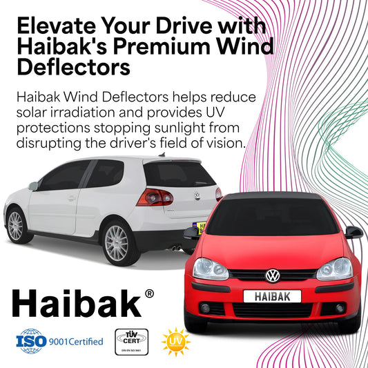 VW Golf MK5 2004-2009 3 Door Hatchback 4PC HAIBAK® Tinted Wind Deflectors