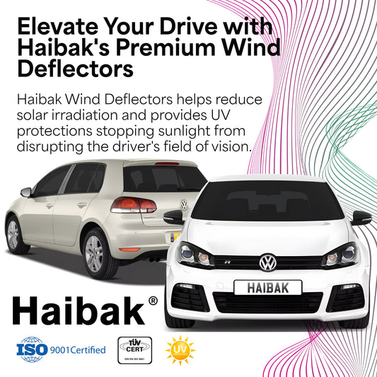 VW Golf MK6 2008-2012 5 Door Hatchback 4PC HAIBAK® Tinted Wind Deflectors
