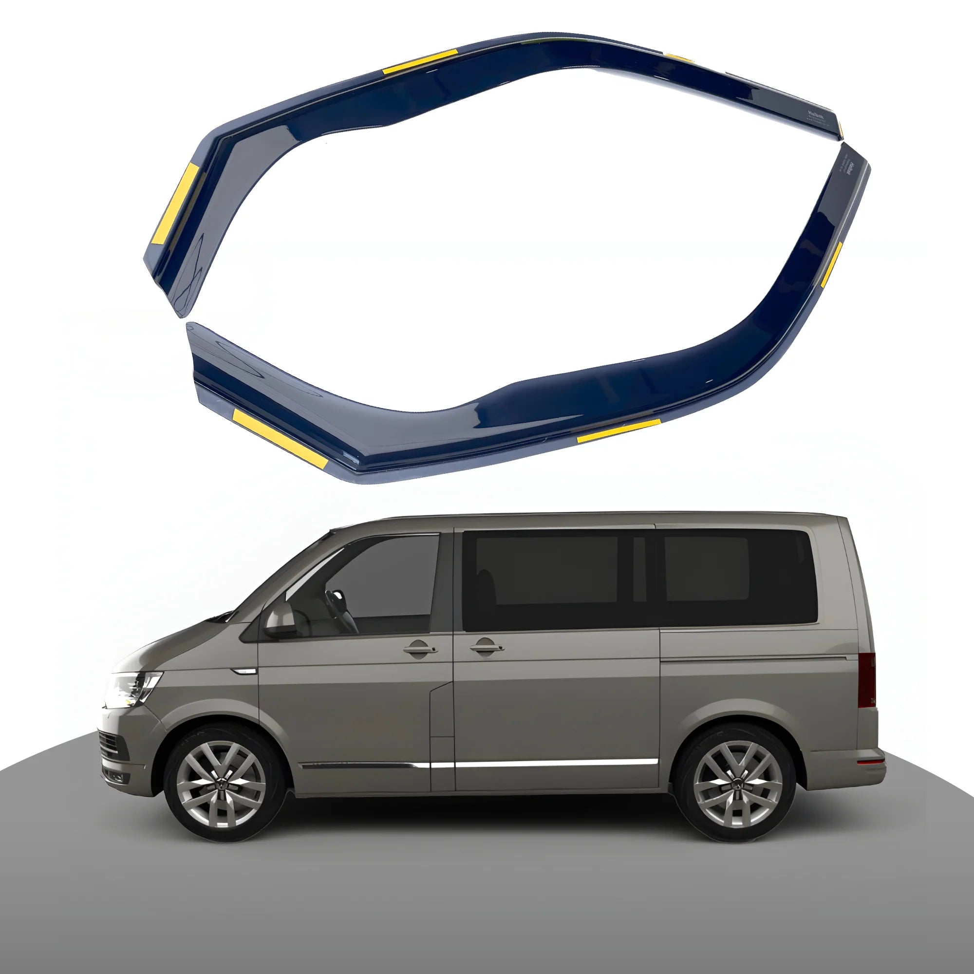 VW Transporter T5 T5.1 T6 Wind Deflectors (2003-2021) – 2pc Set, Tinted, Easy Fit