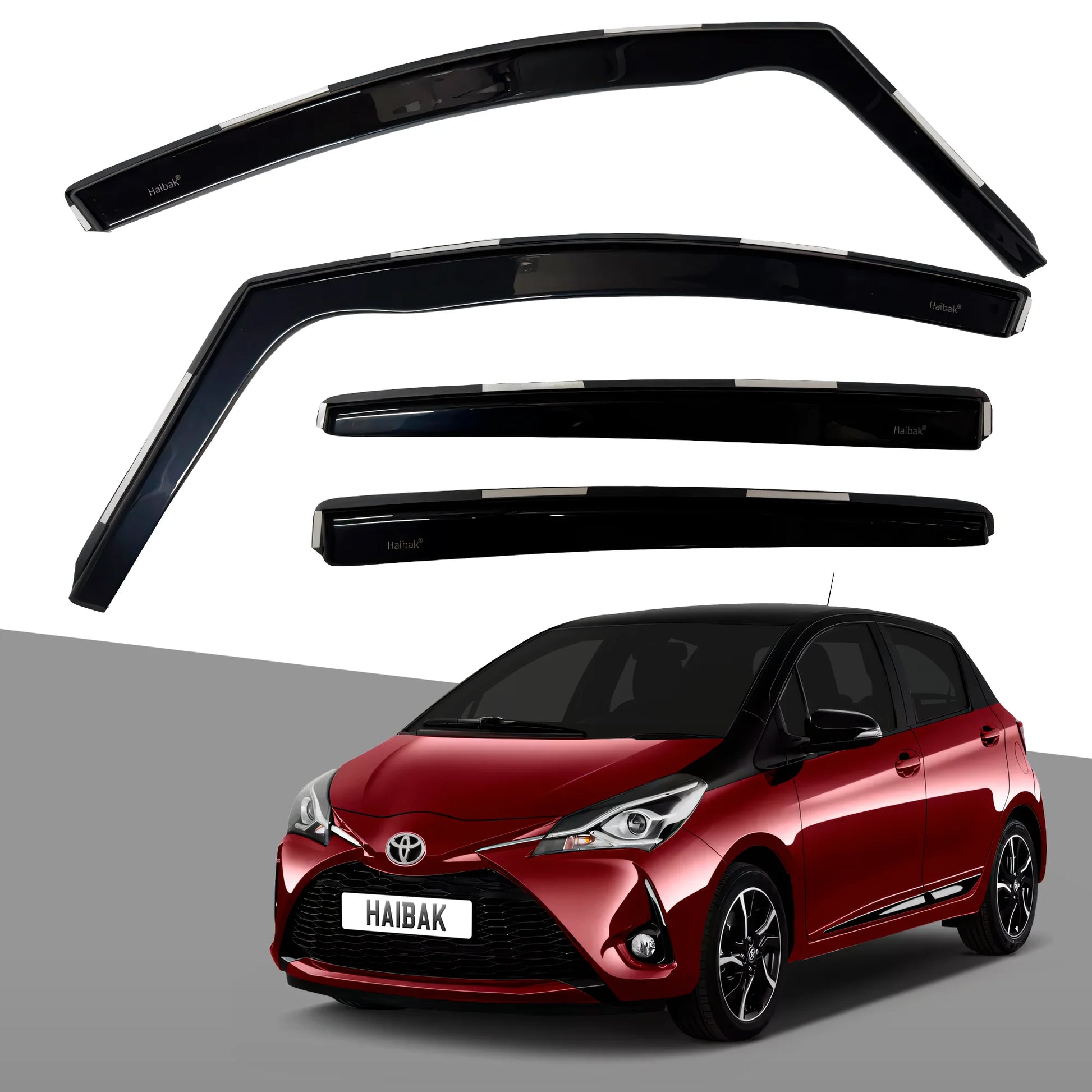 Toyota Yaris MK3 2011 - 2020 5 Door Hatchback 4PC HAIBAK® Tinted Wind Deflectors