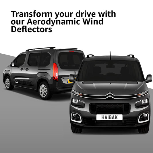 Citroen Berlingo Multispace MPV MK3 2018 Onwards 2 Doors 2PC HAIBAK® Tinted Wind Deflectors