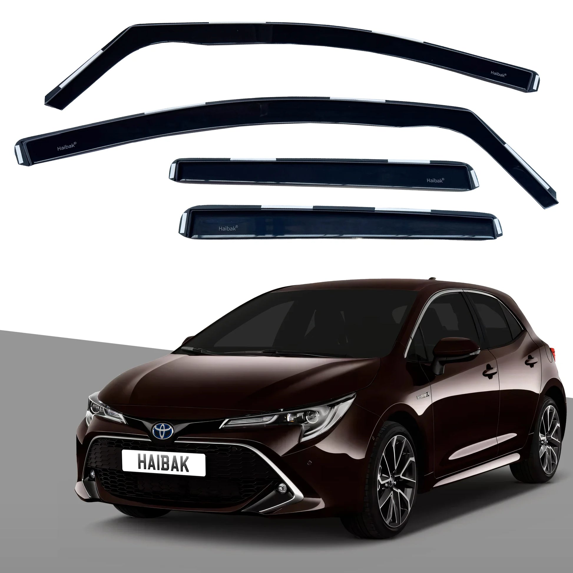 Toyota Corolla MK12 2018 Onwards 5 Door Hatchback 4PC HAIBAK® Tinted Wind Deflectors