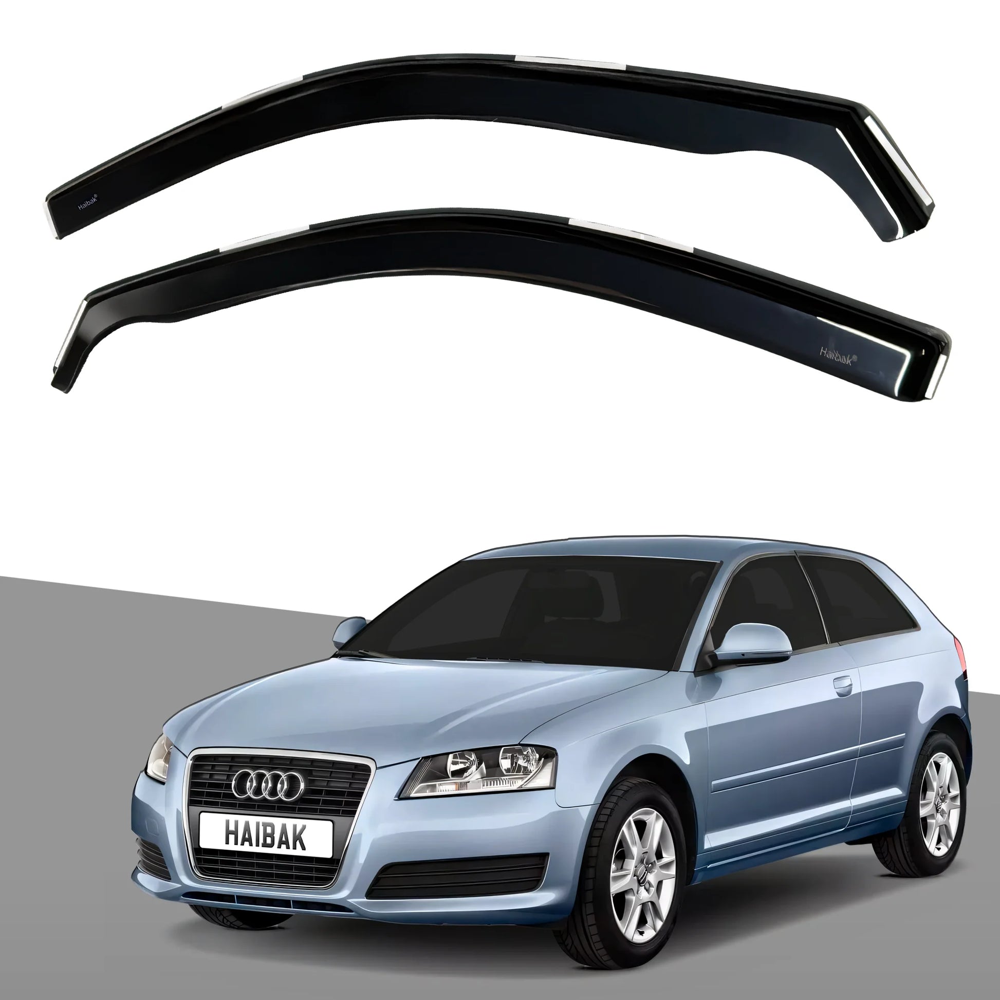 Audi A3 8P 2003–2013 3 Door Hatchback 2PC HAIBAK® Tinted Wind Deflectors