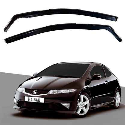 Honda Civic MK8 2007–2012 3 Door Hatchback 2PC HAIBAK® Tinted Wind Deflectors