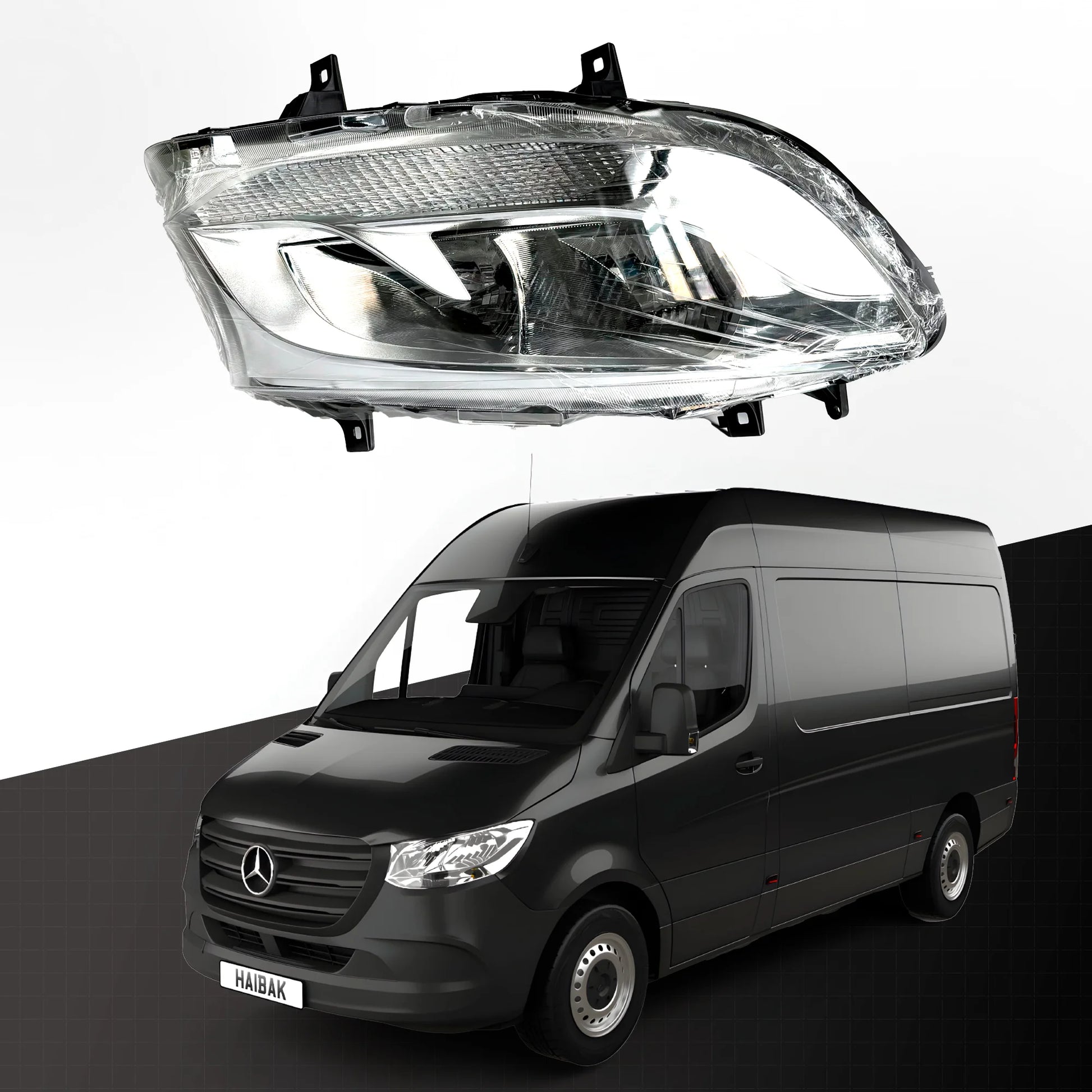 Mercedes Sprinter Right Halogen Headlight OEM 9109060100 - W906 NCV3 2006-2018