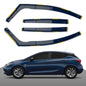 Haibak Wind Deflectors Set Compatible With Vauxhall Astra MK7 2015 Onwards 5 Door Hatchback 4PC Tinted in Channel Fitment