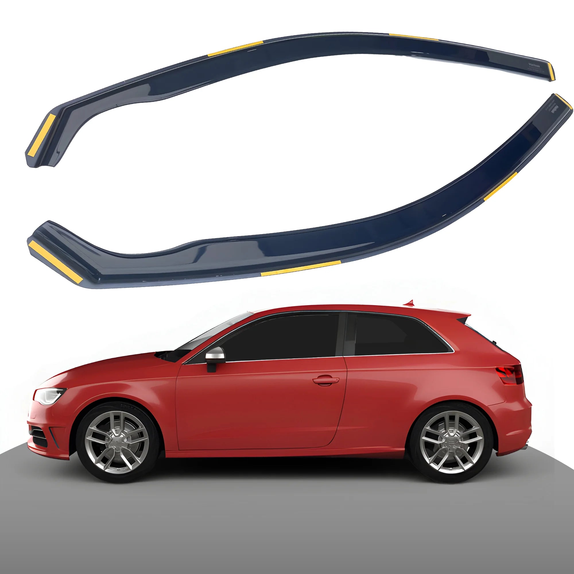 Audi A3 053 MK3 2013-2020 3 Door 2PC HAIBAK® Tinted Wind Deflectors