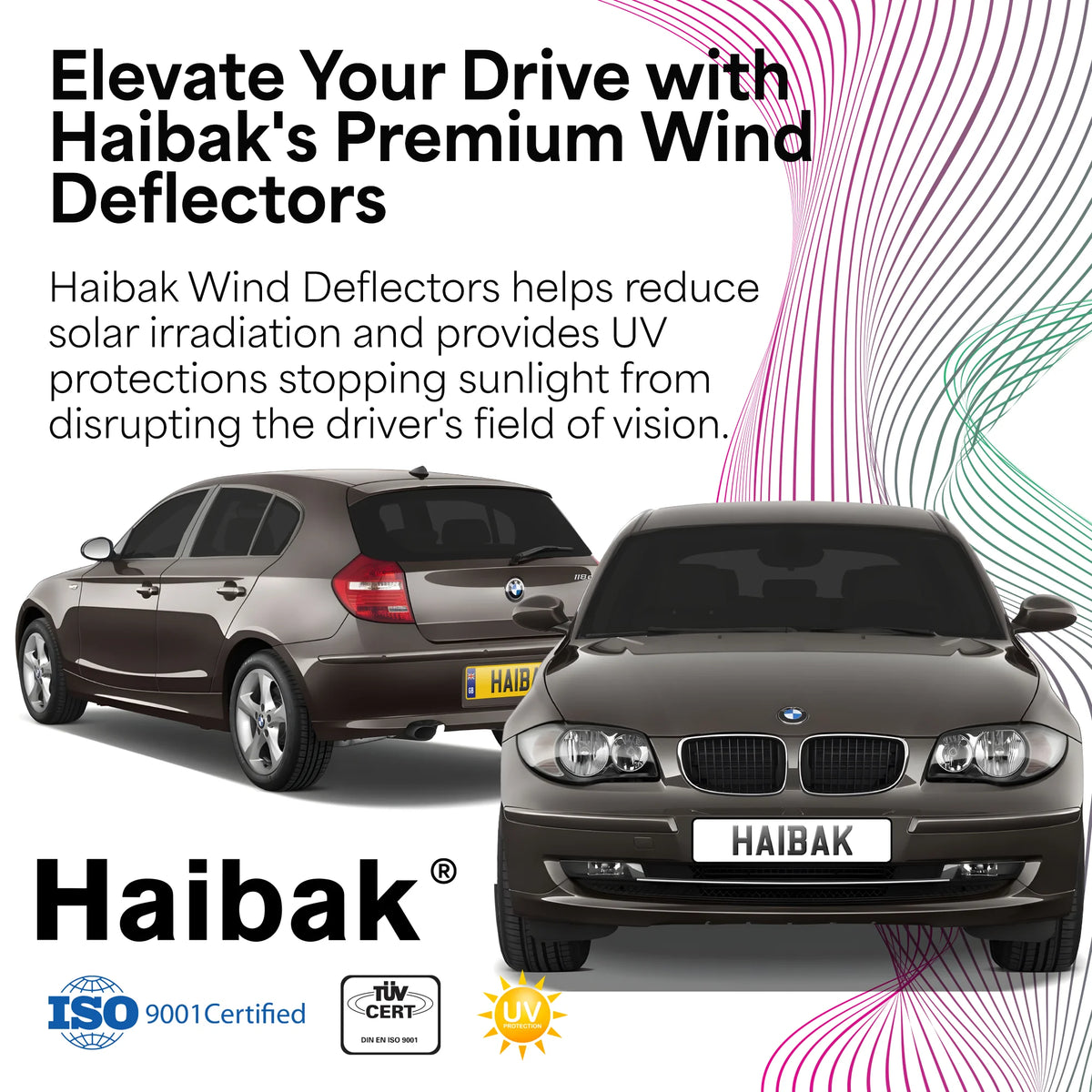 BMW 1 Series F20 2011-2019 5 Door Hatchback 4PC HAIBAK® Tinted Wind De BMW 1 Series F20 2011-2019 5 Door Hatchback 4PC HAIBAK® Tinted Wind De
