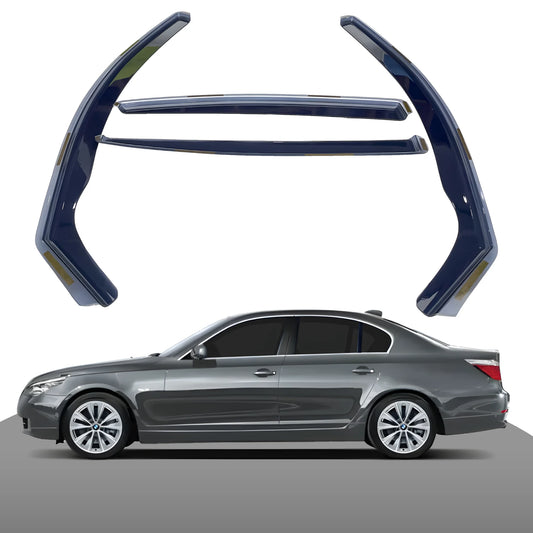 Haibak Wind Deflectors Set Compatible With BMW 5 Series 2003-2010 5 Door Saloon 4PC Tinted in Channel Fitment