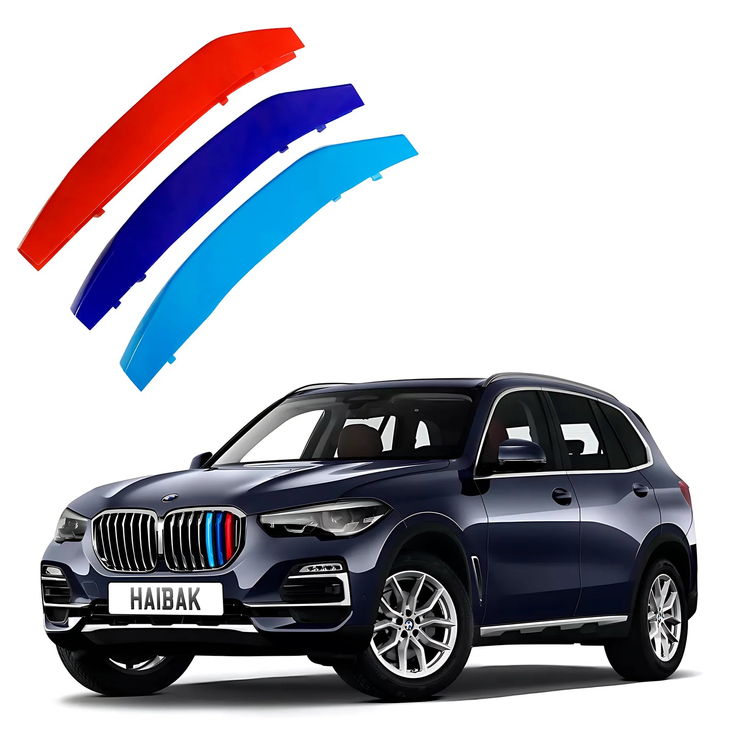 BMW X5 2019 7 Beams Front Grille Tri Colour Insert Stripes