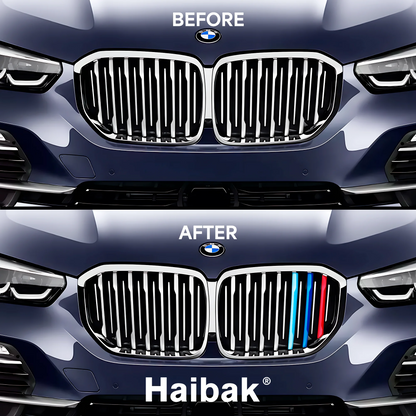 BMW X5 2019 7 Beams Front Grille Tri Colour Insert Stripes