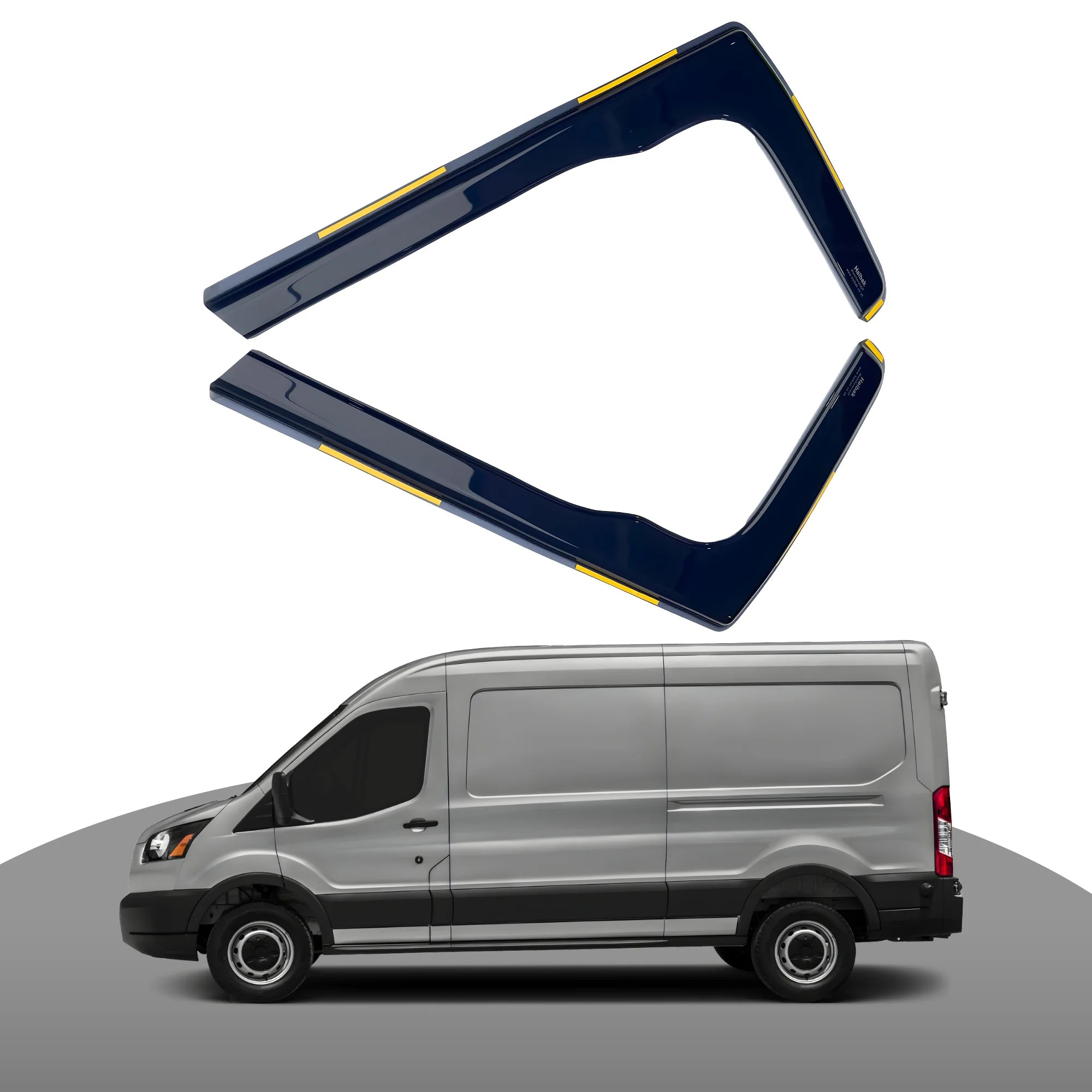 Ford Transit MK8 Van 2014 Onwards 2 Door 2PC HAIBAK® Tinted Wind Deflectors