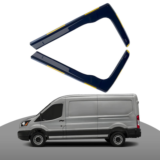 Haibak Wind Deflectors Set Compatible With Ford Transit MK8 Van 2014 Onwards 2 Door 2PC Tinted in Channel Fitment