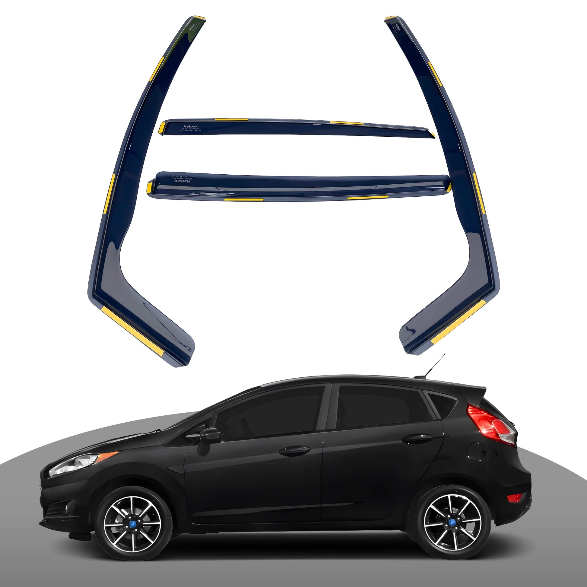 Ford Fiesta MK7 2008-2017 5 Door Hatchback 4PC HAIBAK® Tinted Wind Def