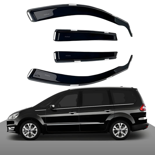 Haibak Wind Deflectors Set Compatible With Ford Galaxy MK2 2007-2015 5 Door MPV 4PC Tinted in Channel Fitment