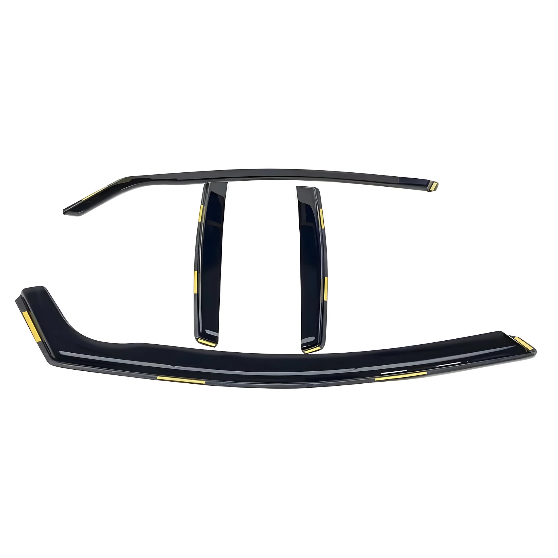 Haibak Wind Deflectors Set Compatible With VW Polo MK5 2009-2017 5 Door Hatchback 4PC Tinted in Channel Fitment