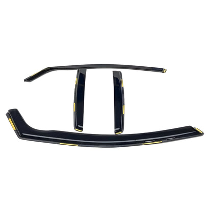 Haibak Wind Deflectors Set Compatible With VW Polo MK5 2009-2017 5 Door Hatchback 4PC Tinted in Channel Fitment