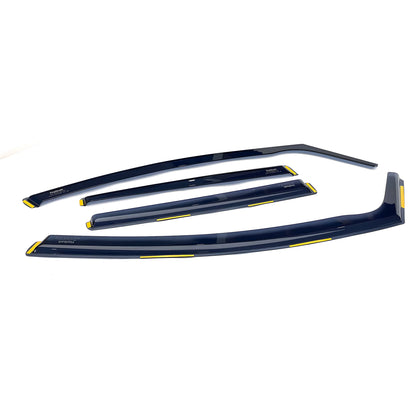 Haibak Wind Deflectors Set Compatible With Vauxhall Astra MK7 2015 Onwards 5 Door Hatchback 4PC Tinted in Channel Fitment