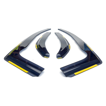 Haibak Wind Deflectors Set Compatible With Honda Civic MK9 2012-2017 5 Door Hatchback 4PC Tinted in Channel Fitment