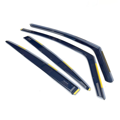 Haibak Wind Deflectors Set Compatible With Peugeot 208 HH 2012-2018 5 Door Hatchback 4PC Tinted in Channel Fitment