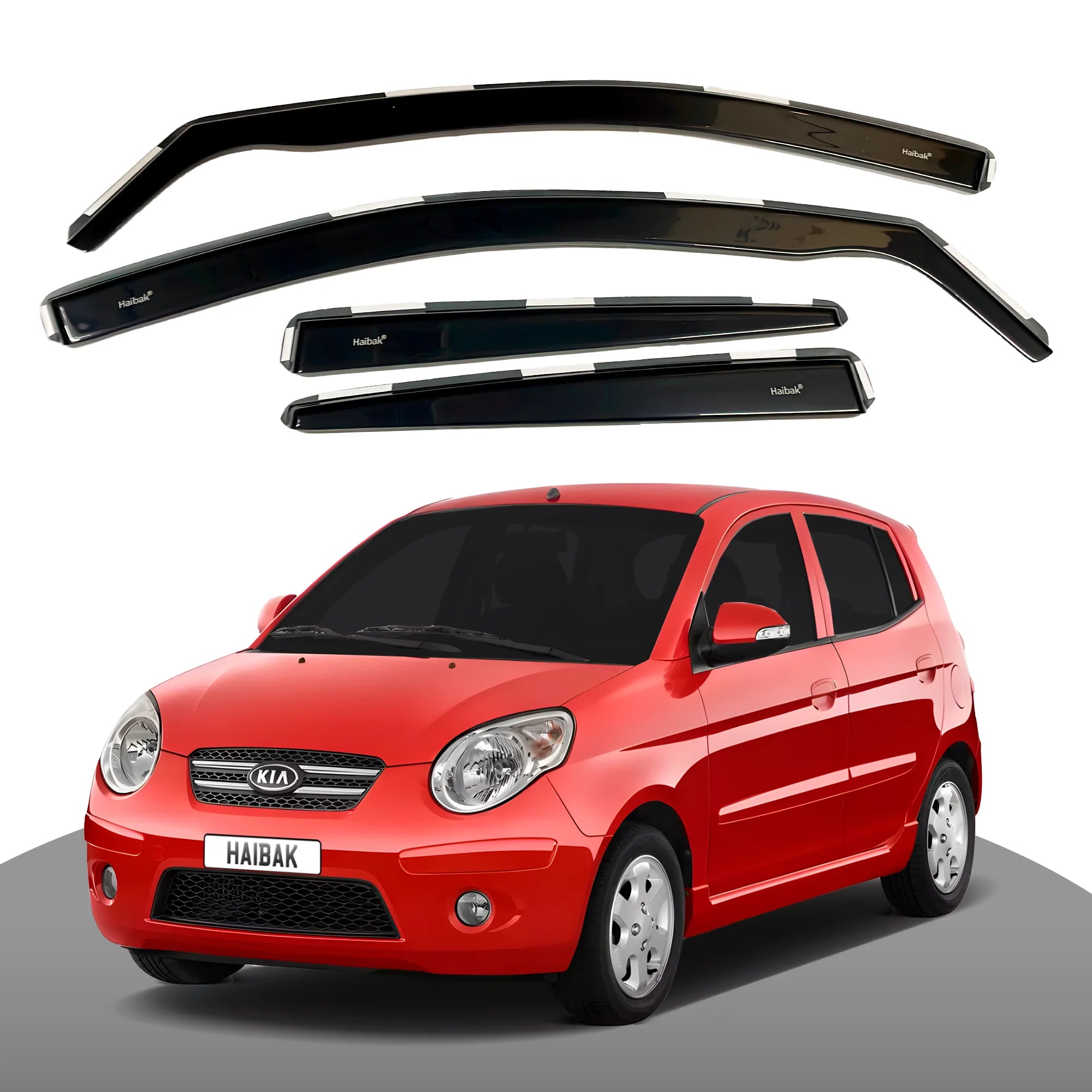 KIA Picanto 2004-2011 5 Door Hatchback 4PC HAIBAK® Tinted Wind Deflectors