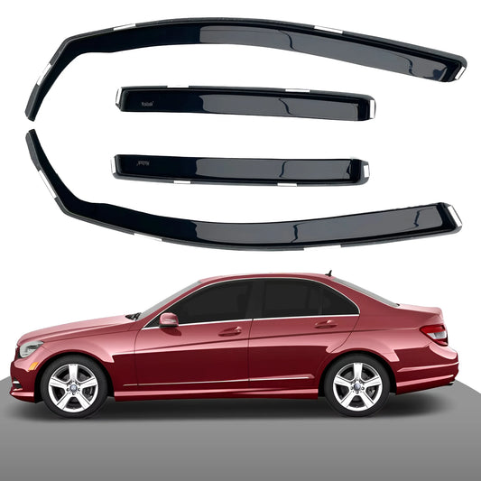 Mercedes Benz C Class W204 2007-2014 3 Door 2PC HAIBAK® Tinted Wind Deflectors