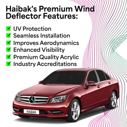 Mercedes Benz C Class W204 2007-2014 3 Door 2PC HAIBAK® Tinted Wind Deflectors