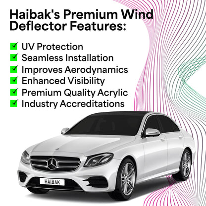 Mercedes Benz E Class W213 2017 Onwards 4 Door Saloon 4PC HAIBAK® Tinted Wind Deflectors