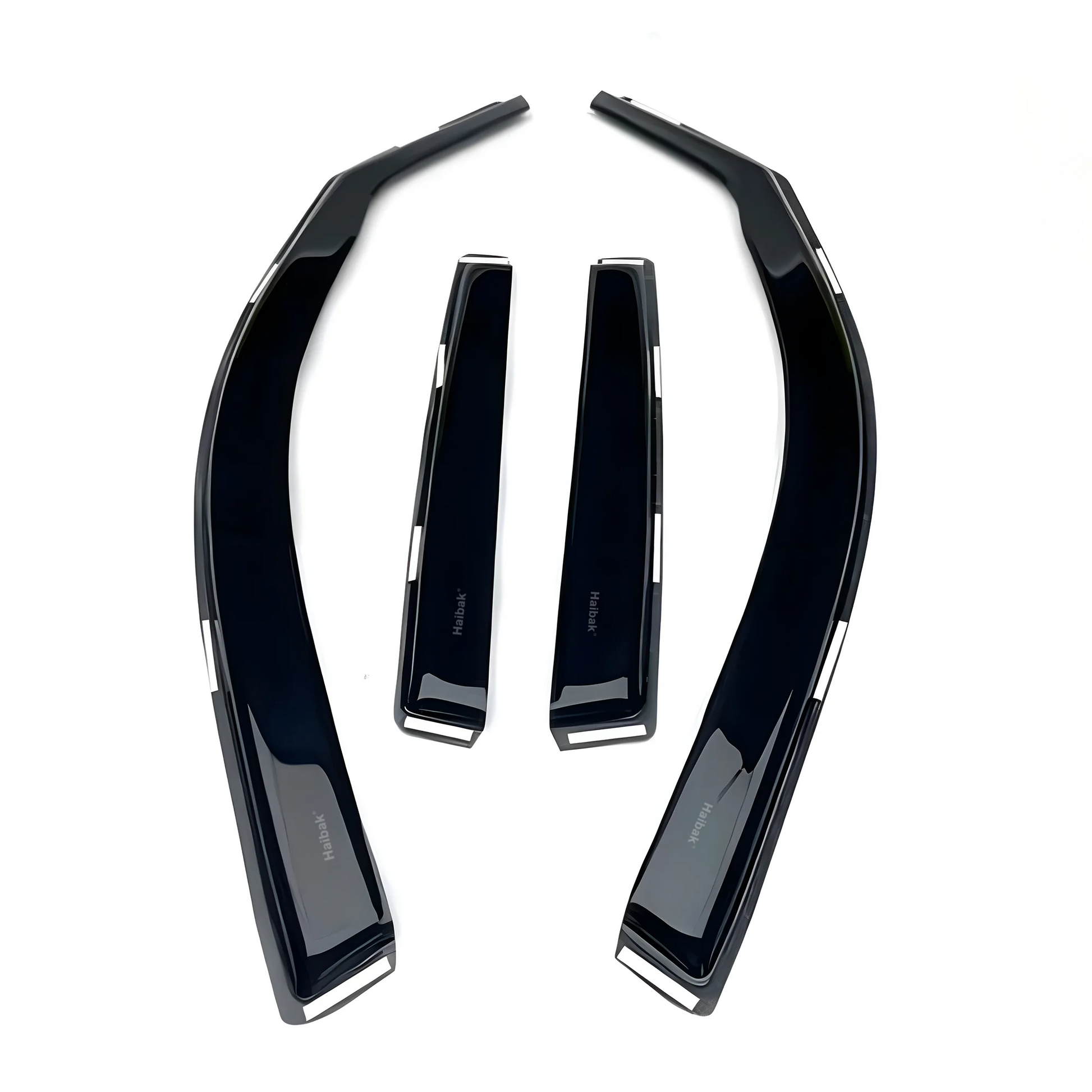 Haibak Wind Deflectors Set Compatible With Skoda Fabia MK2 2007-2014 5 Door Hatchback 4PC Tinted in Channel Fitment